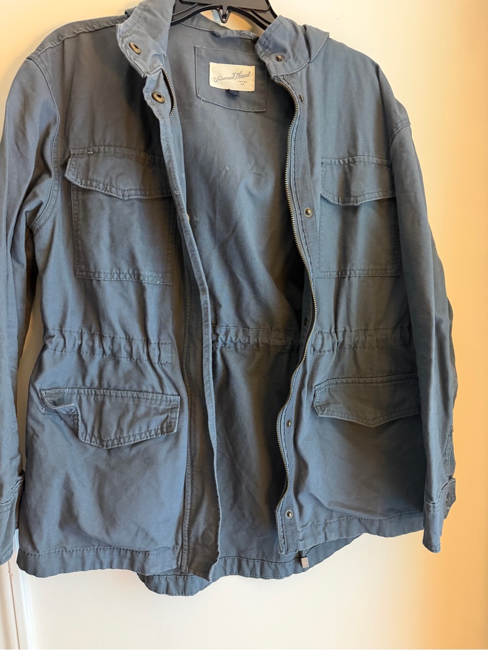 Universal Thread Slate Blue Button-Front Shirt Jacket - Picture 3 of 4